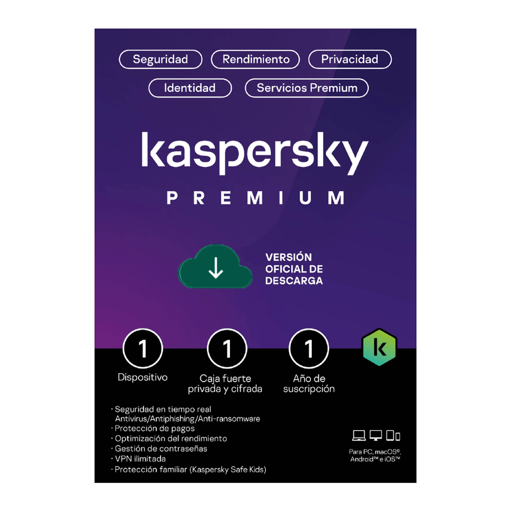 Kaspersky Premium 1 PC 1 Año (Licencia Digital)
